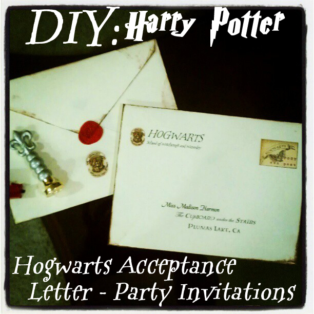 Uniquely Grace: Harry Potter Invitations delivered Owl Post - Harry Potter  Party Post #1